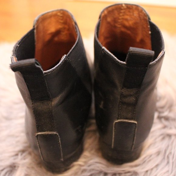 Jeffrey Campbell Black Leather Ankle Boots - Picture 4 of 8